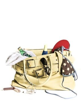Everyday Cream Butter Yellow Tote with Buckle Accent